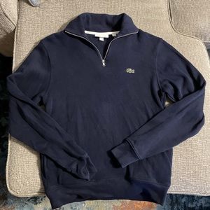 LACOSTE Minimalist Zip-Collar Sweater